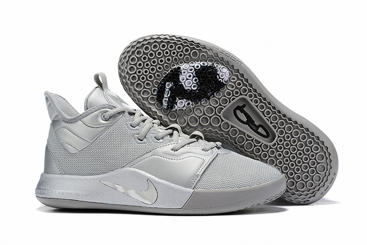 Nike PG 3 Men Shoes Silver Grey